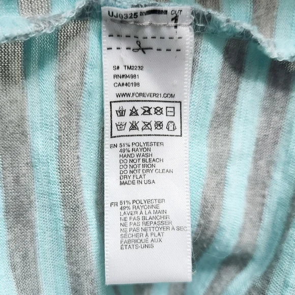 Forever 21 Striped Slipover Tank Top w/ Chest Pocket | Medium - Picture 5 of 6